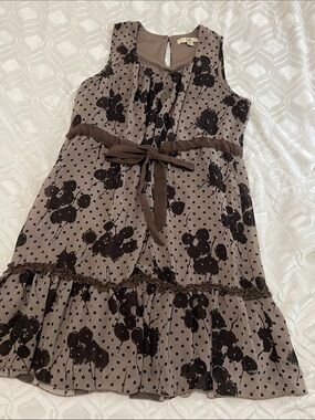 Brown Thistle Pattern Dress